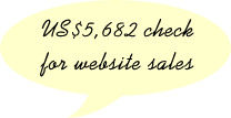 US$5,682 check for website sales